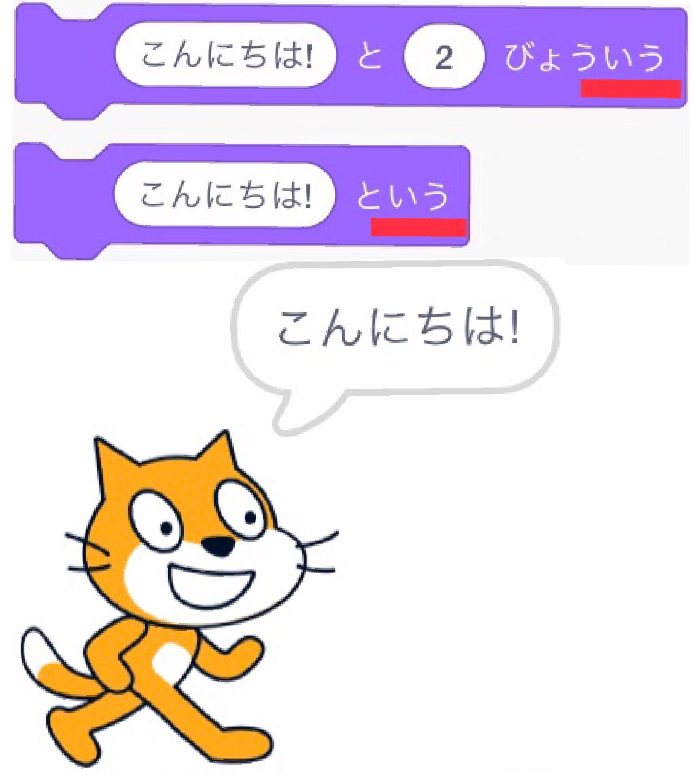 「いう」ブロックの吹き出しの形