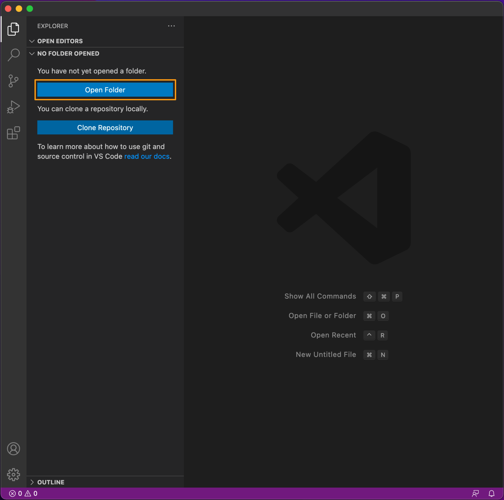 VS Code Open Folder VS Code Open Folder