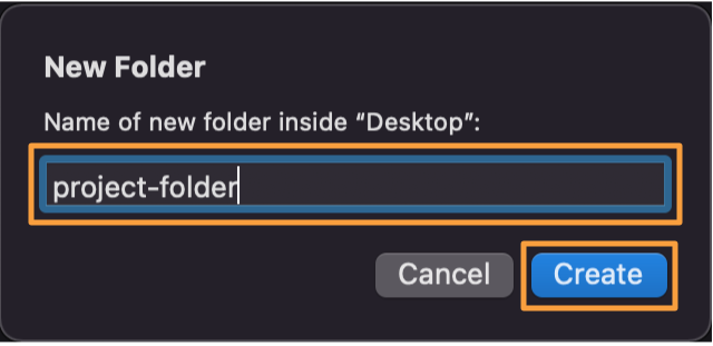 VS Code project-folder input