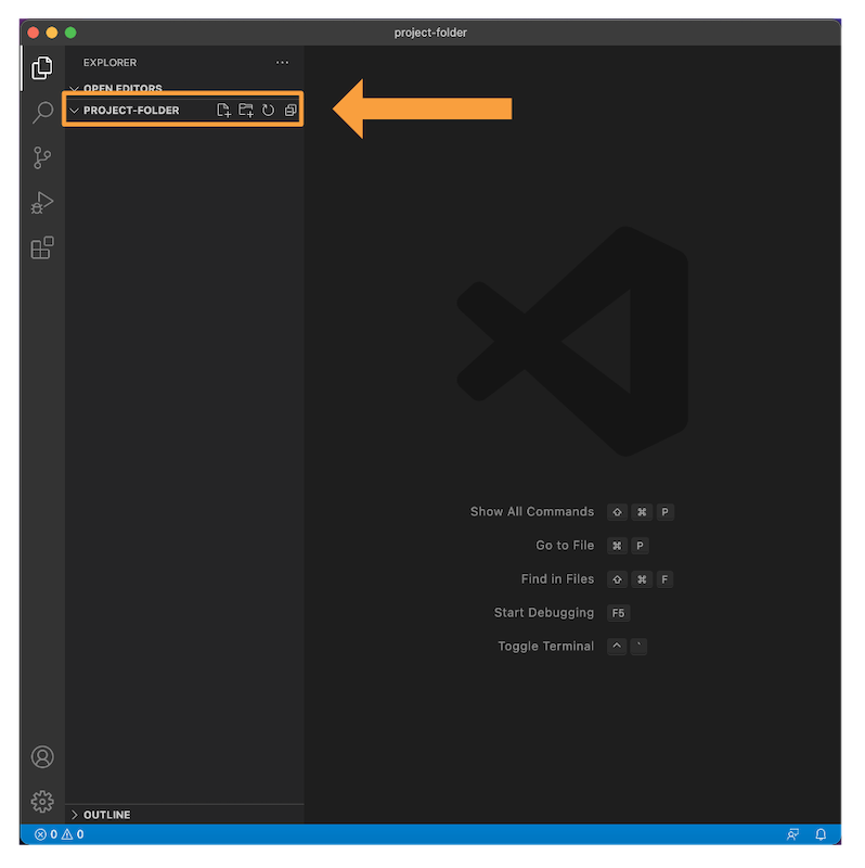 VS Code Project Folder Screen VS Code Project Folder Screen