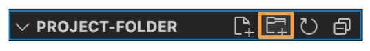 VS Code New Folder Button