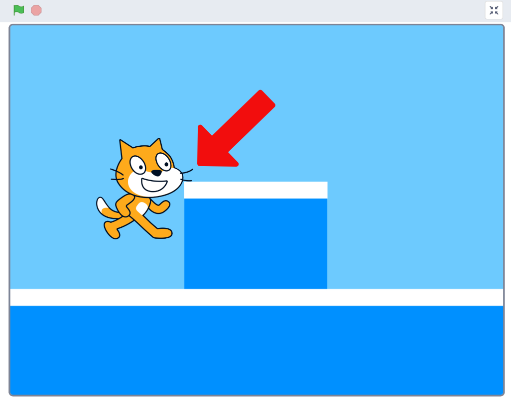 2022-03-02-ネコのヒゲがプラットフォームに触れて、ネコが空中に浮いている状態
