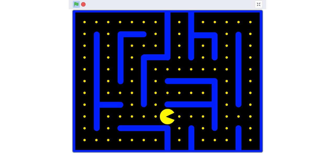 迷路の中にいるパックマン