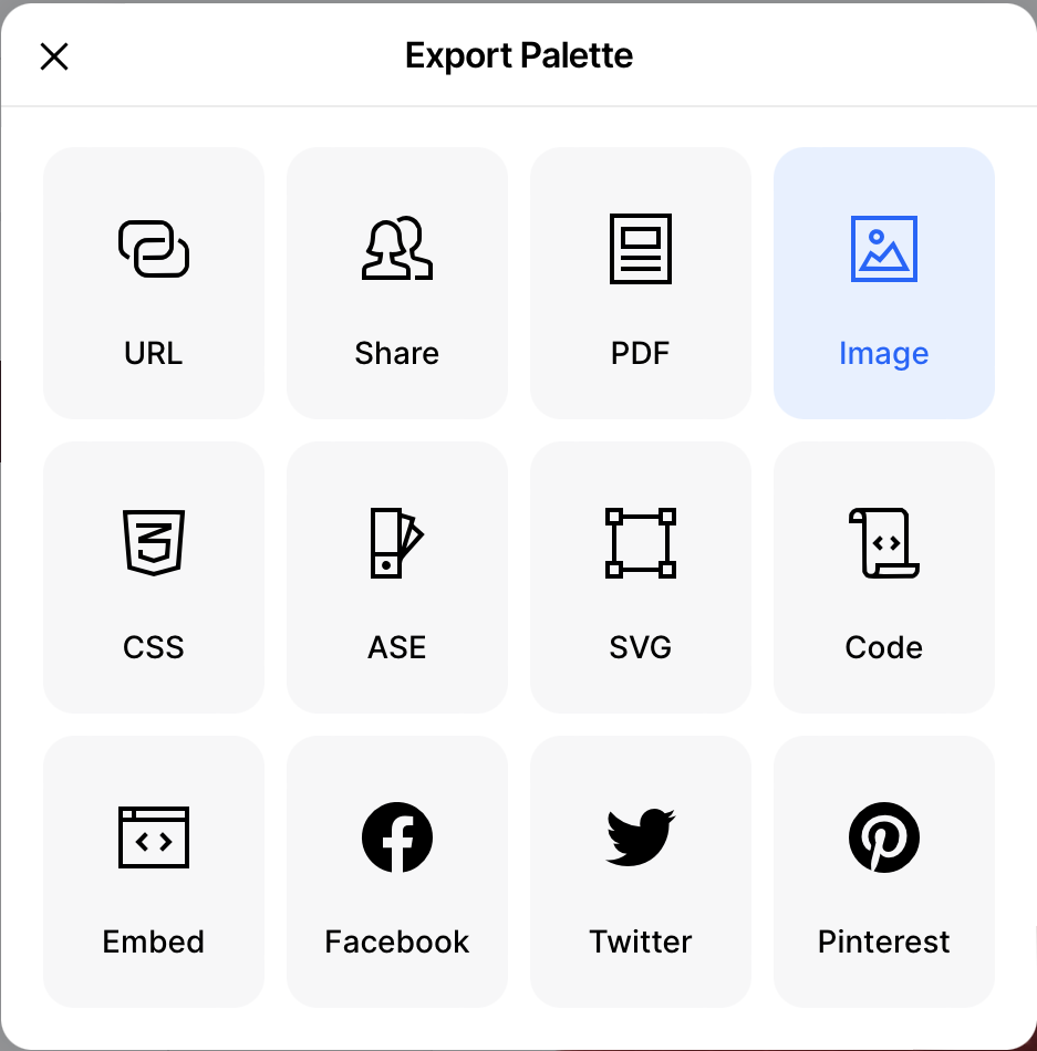 Export Palette as Image