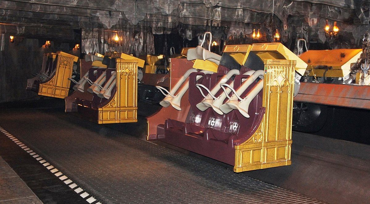 The "enchanted bench" ride vehicles The "enchanted bench" ride vehicles