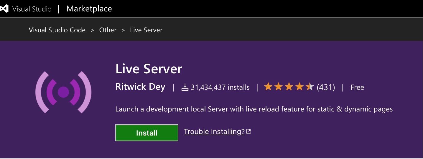 VS Code の拡張機能 Live Server