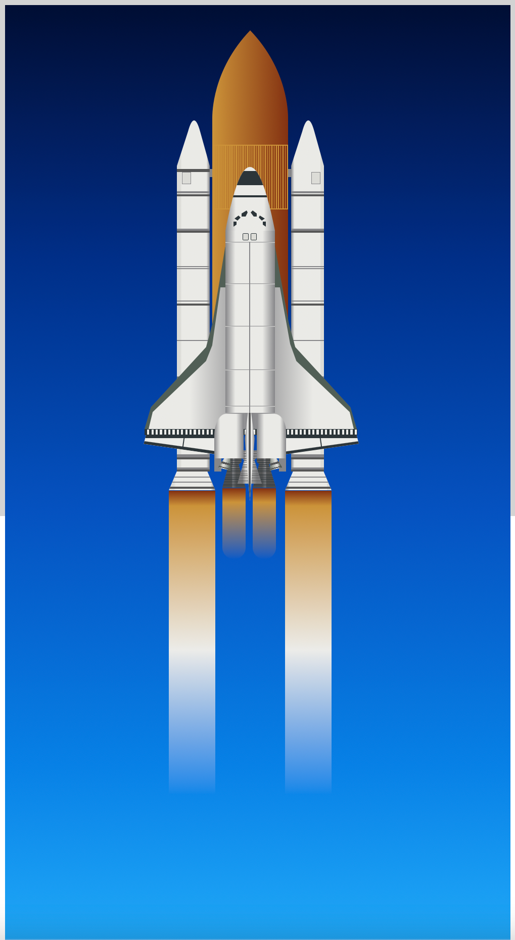 Engine Exhausts with Sky Gradient