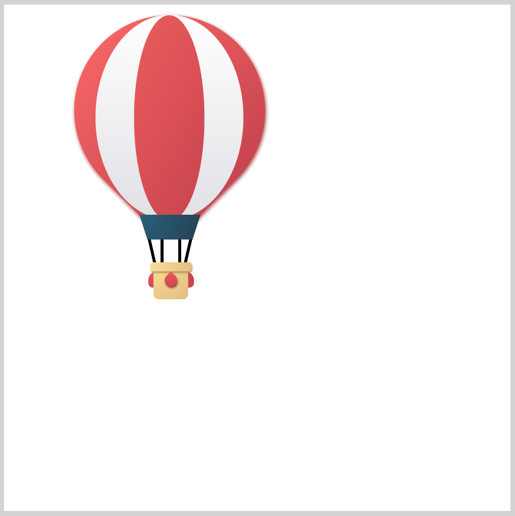 Hot Air Balloon - Mid Flight