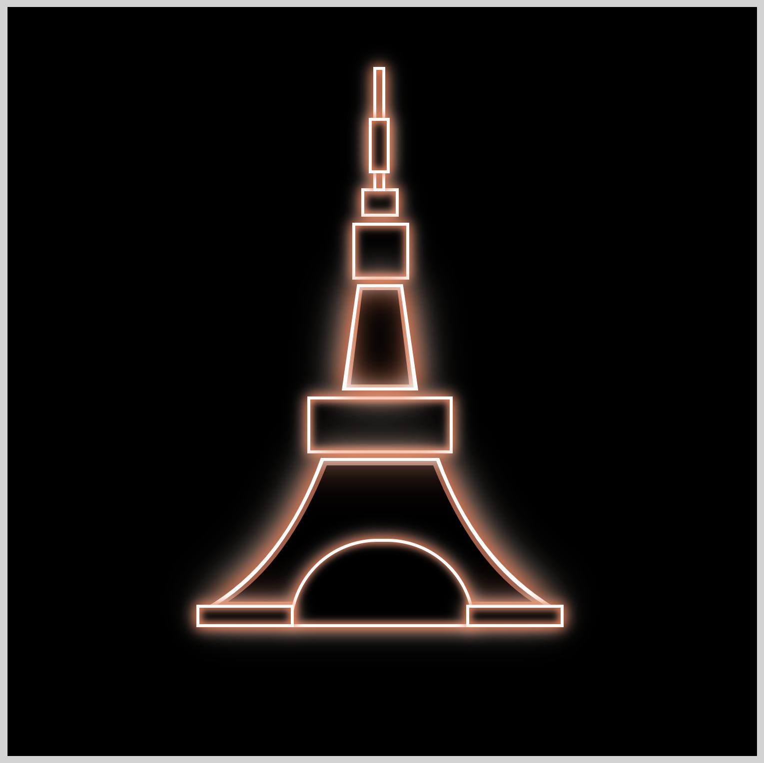 CSS Animation – Tokyo Tower Neon Sign