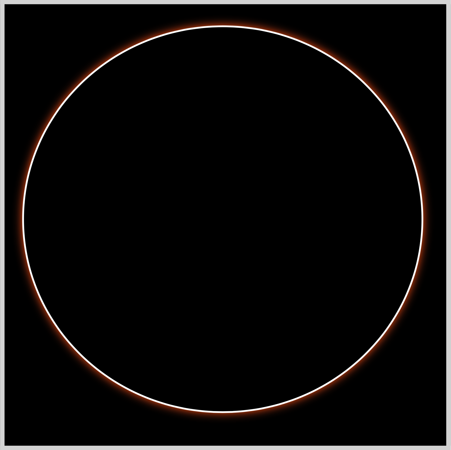 Circle - International orange shadow
