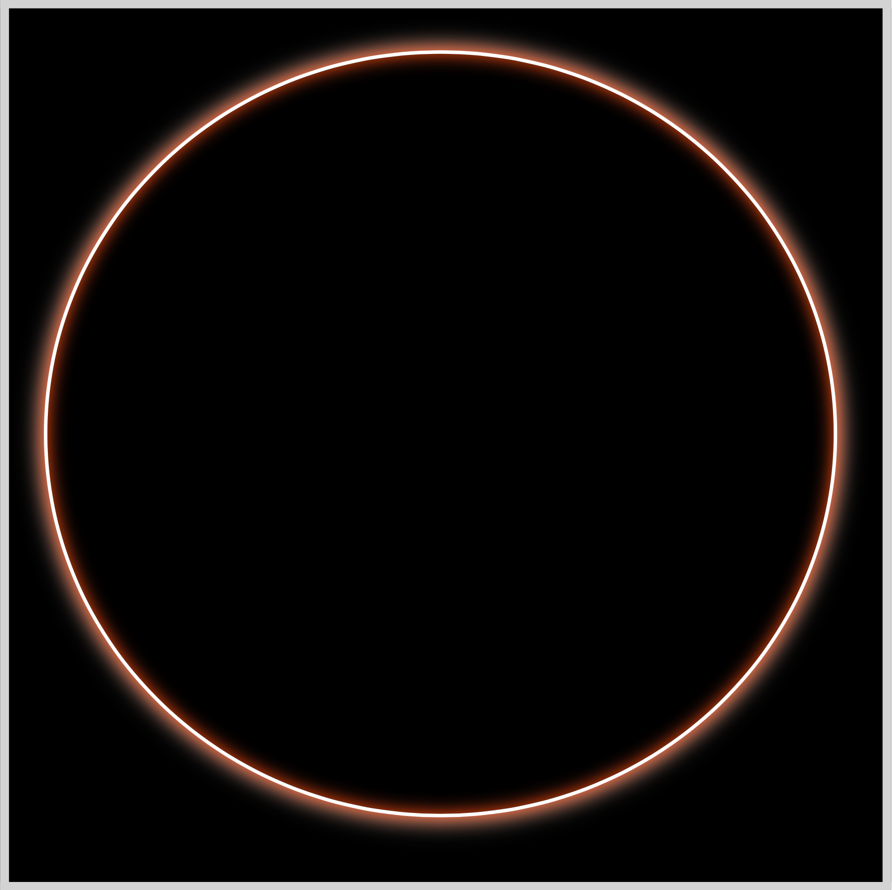 Circle - Inset international orange shadow