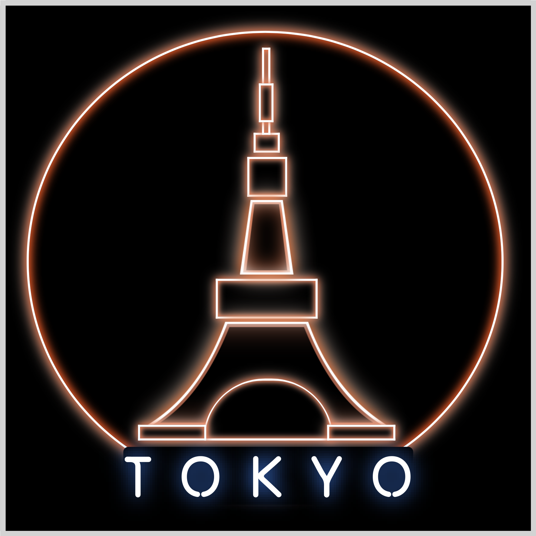 Tokyo Text - Blue shadow applied Tokyo Text - Blue shadow applied