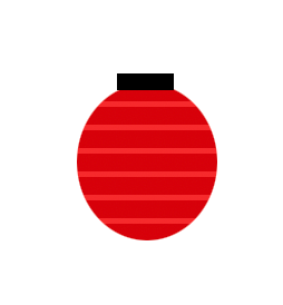 Bright Red Lantern - Top Rectangle