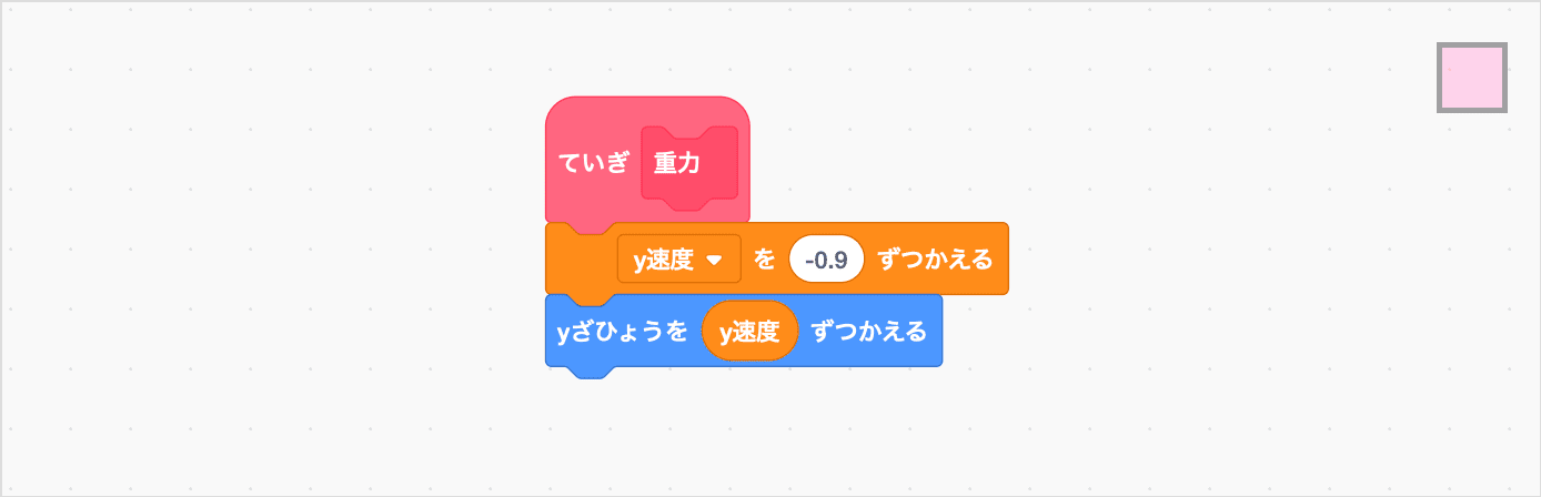 へんすうのあたいをすこしずつかえて、たてへうごくりょうもへんすうにおうじてかえる