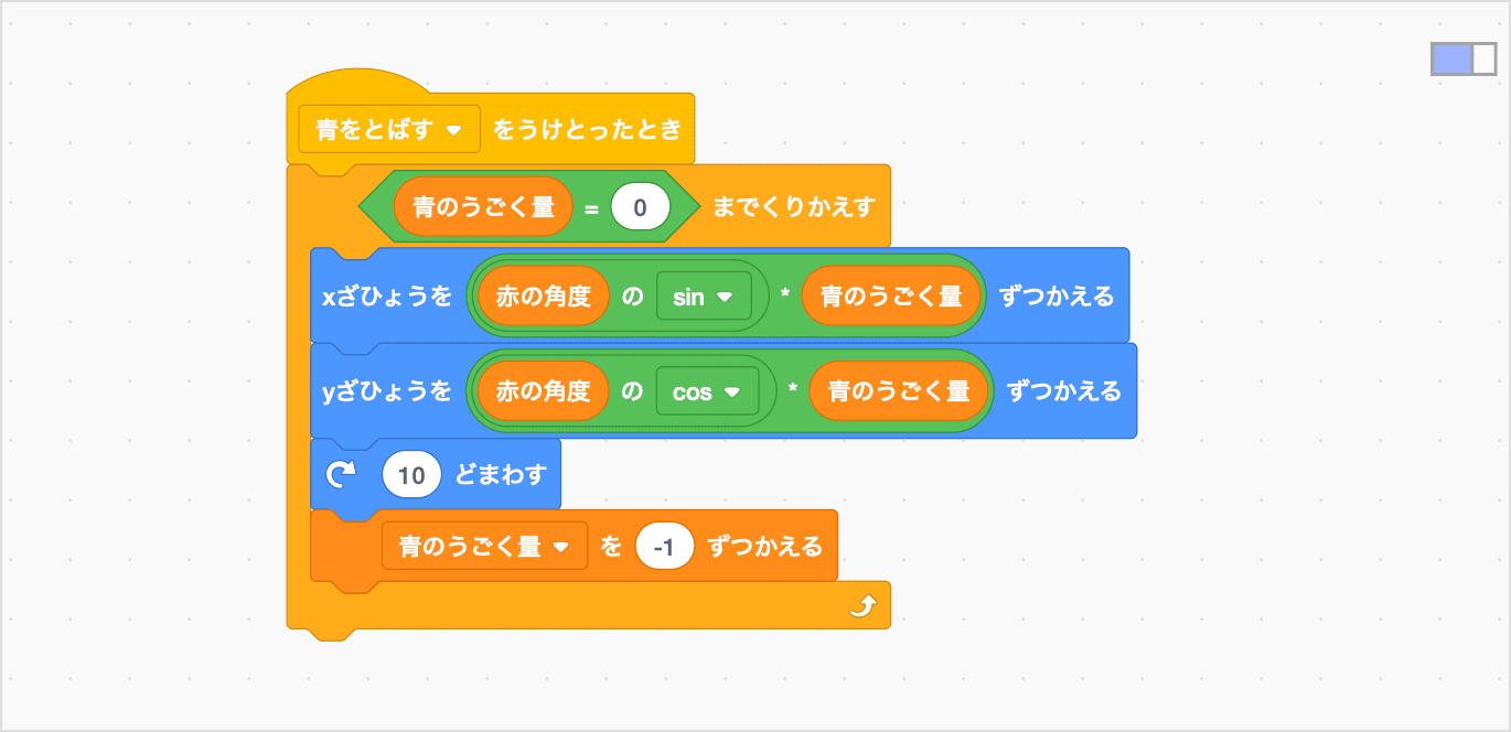 まわしながらとばす
