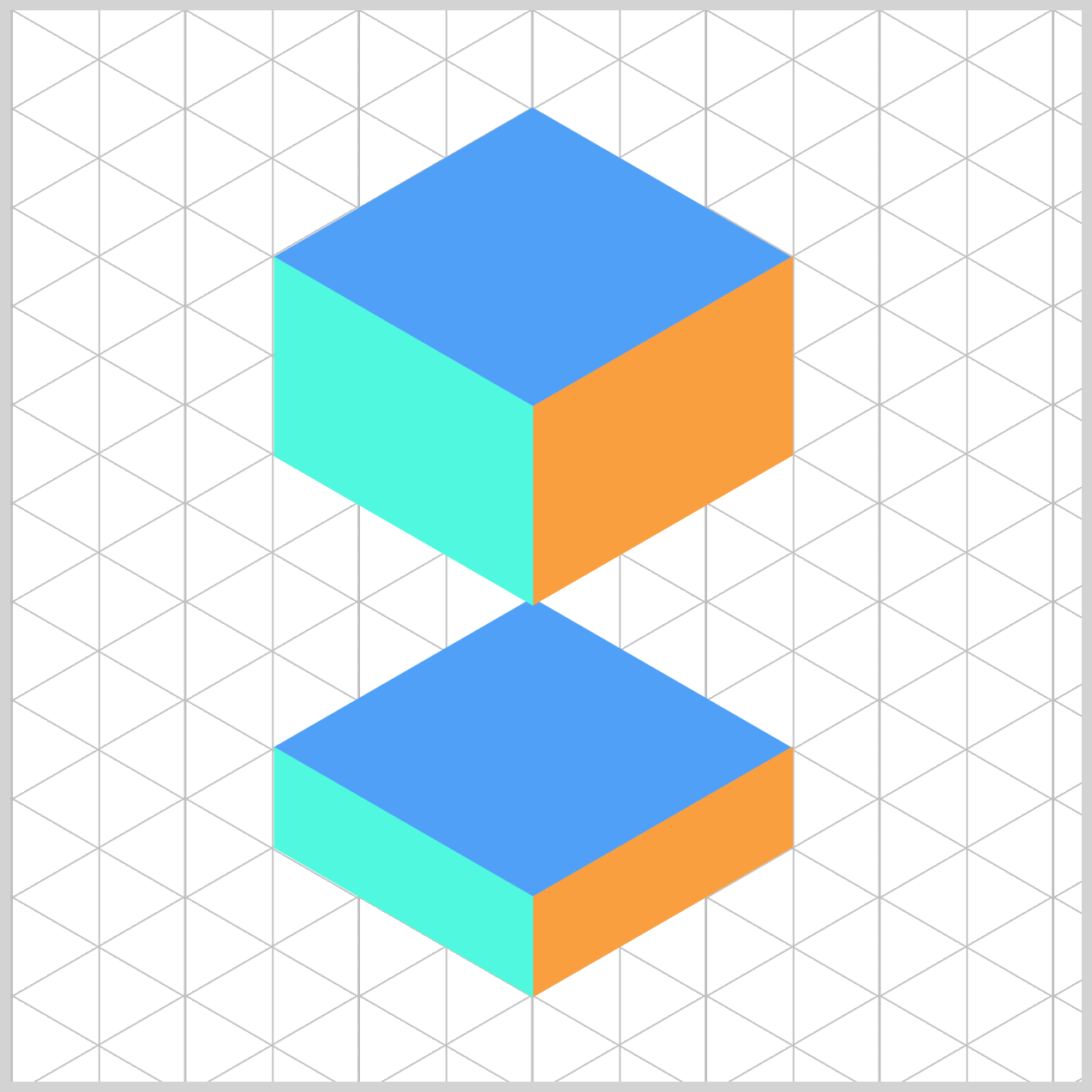 Cube 1 - End Position at 414px