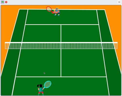 Scratch|テニスゲームのサンプルGIF