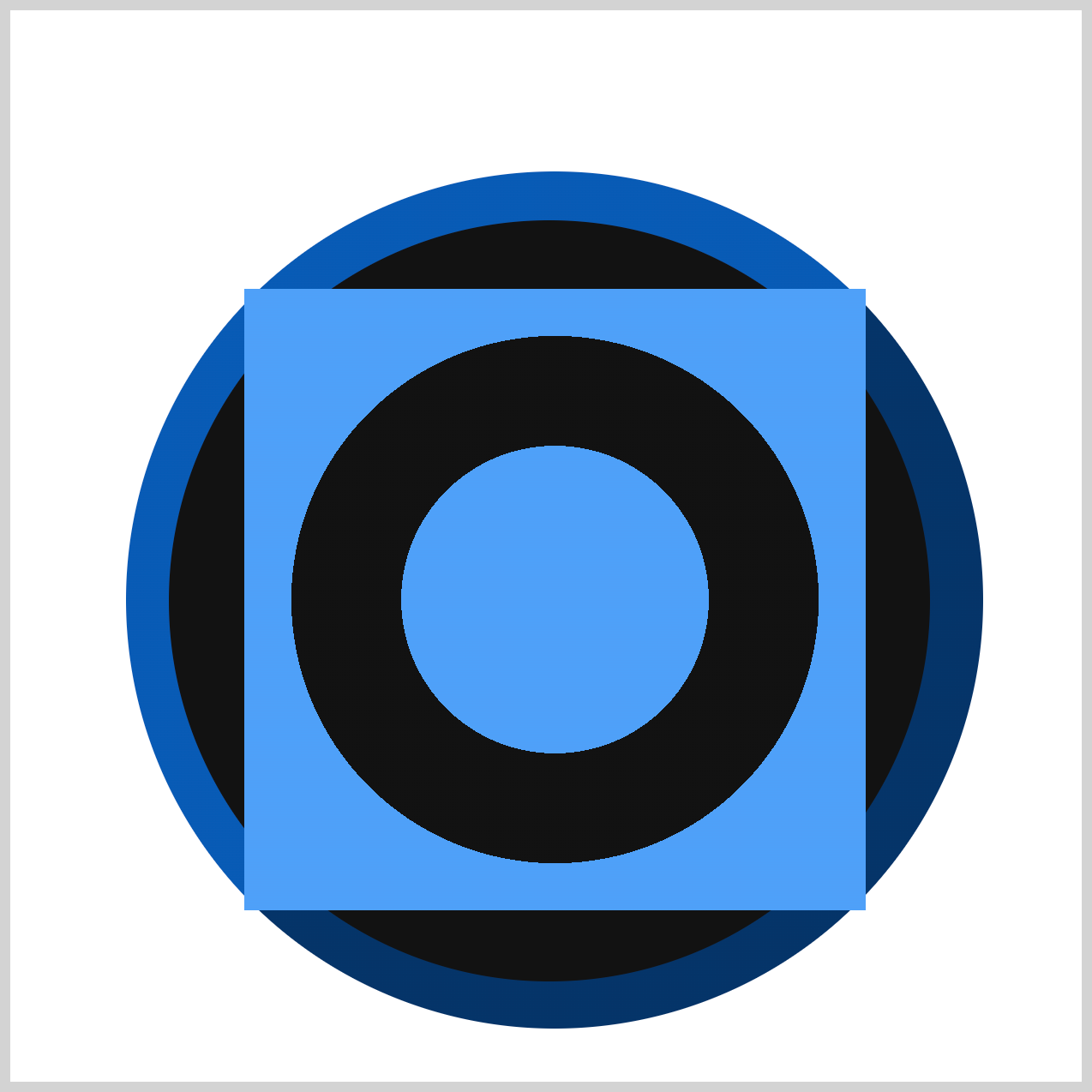 Clock Face - Light Blue and Black Alternating Pattern