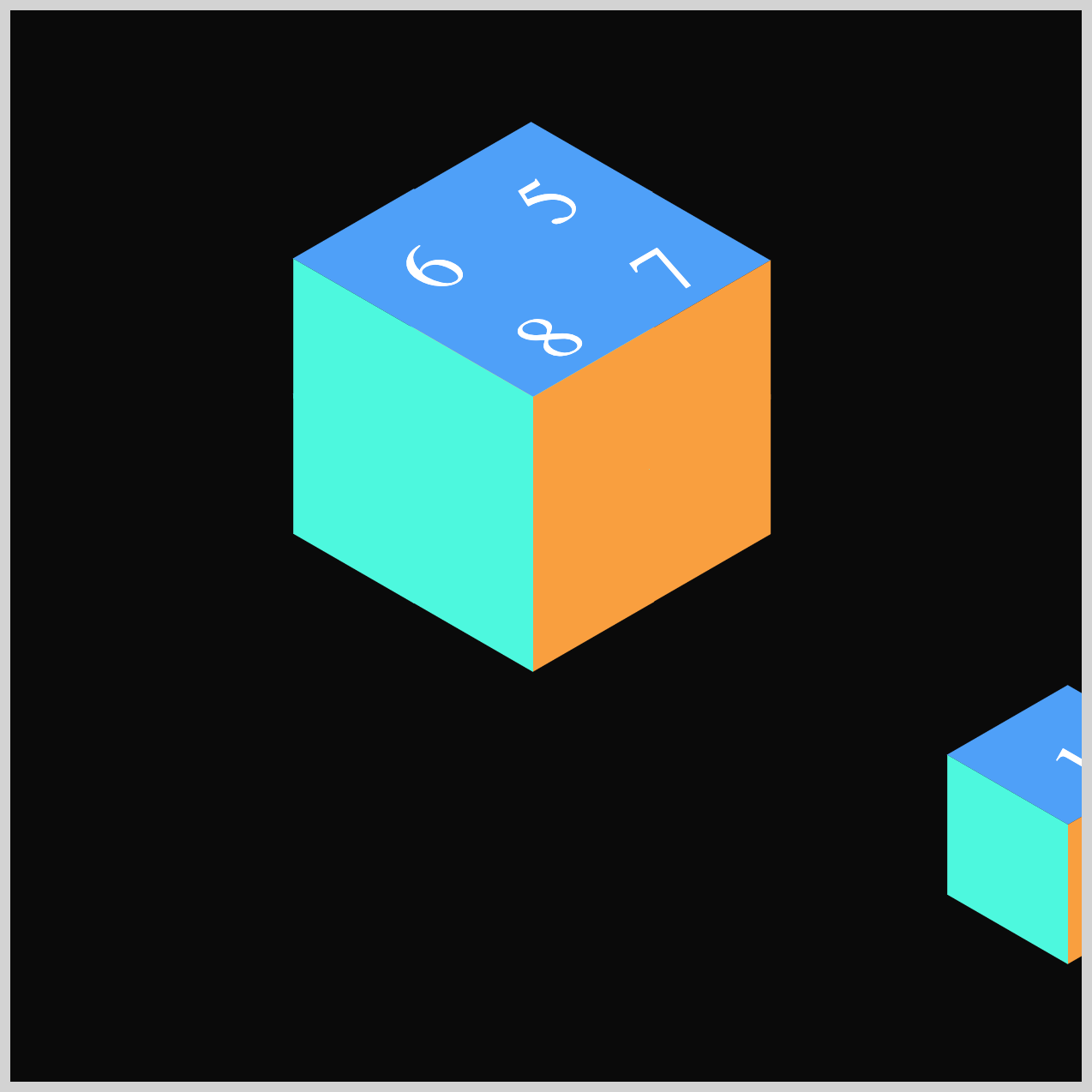 Cube 1 - translate: 250px 200px