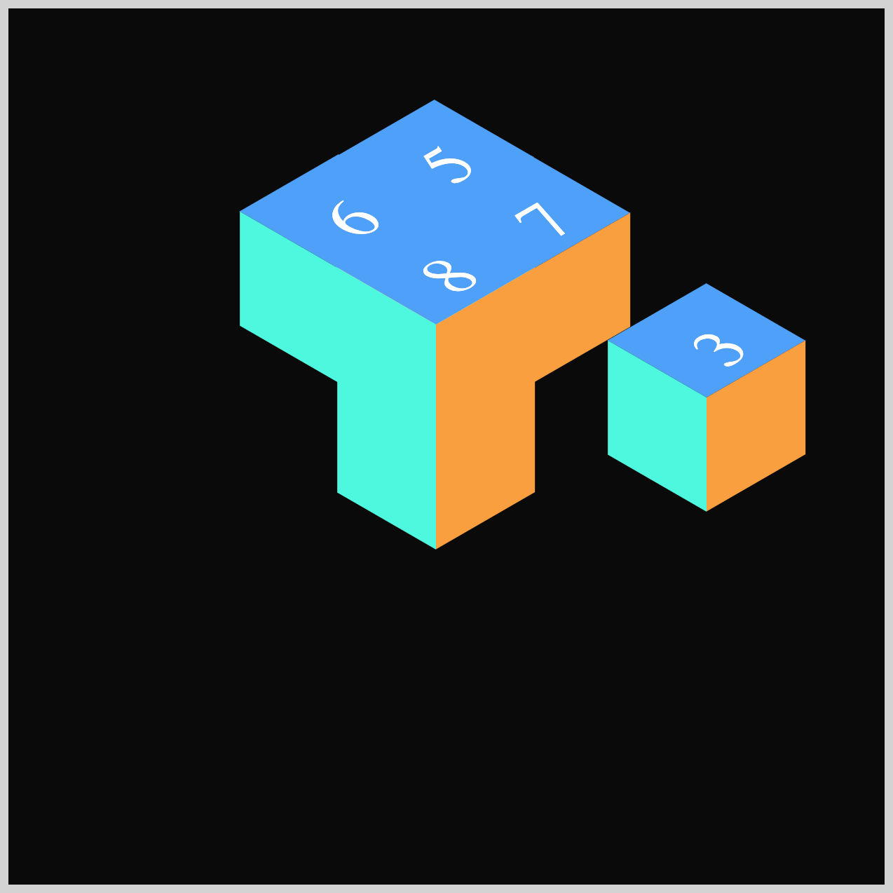 Cube 3 - translate: 100px 10px