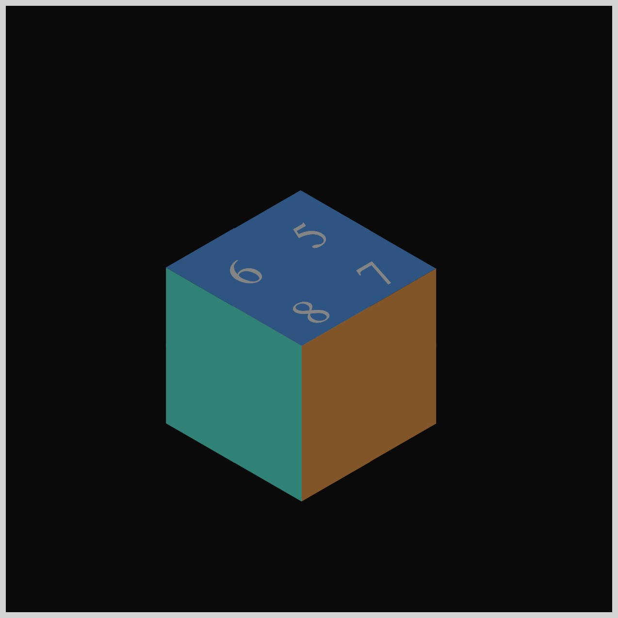 Isometric Cubes - 50% Opacity and at 100px on the y-axis