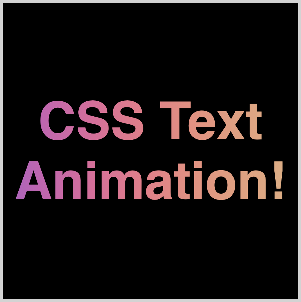 CSS Animation – Text Background Animation