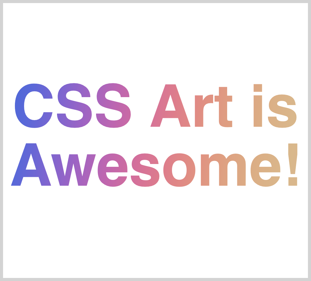 CSS Art is Awesome!